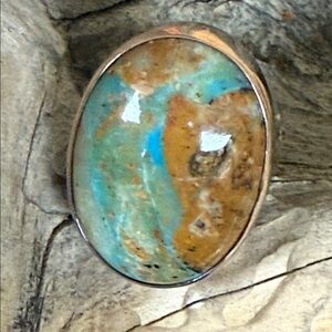 Jes MaHarry unisex Peruvian Opal Rose Gold Ring. New in box.